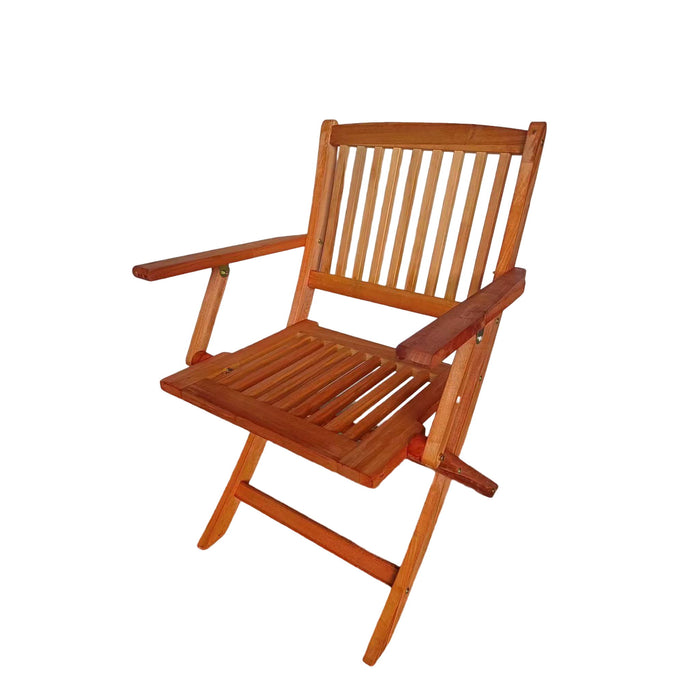 Foldable Patio Dining Set, Folding Chairs, Indoor And Outdoor Universal (Set of 4) - Teak