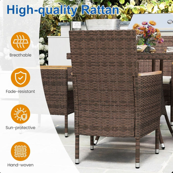 4 Piece All-Weather Patio Dining Chair Set