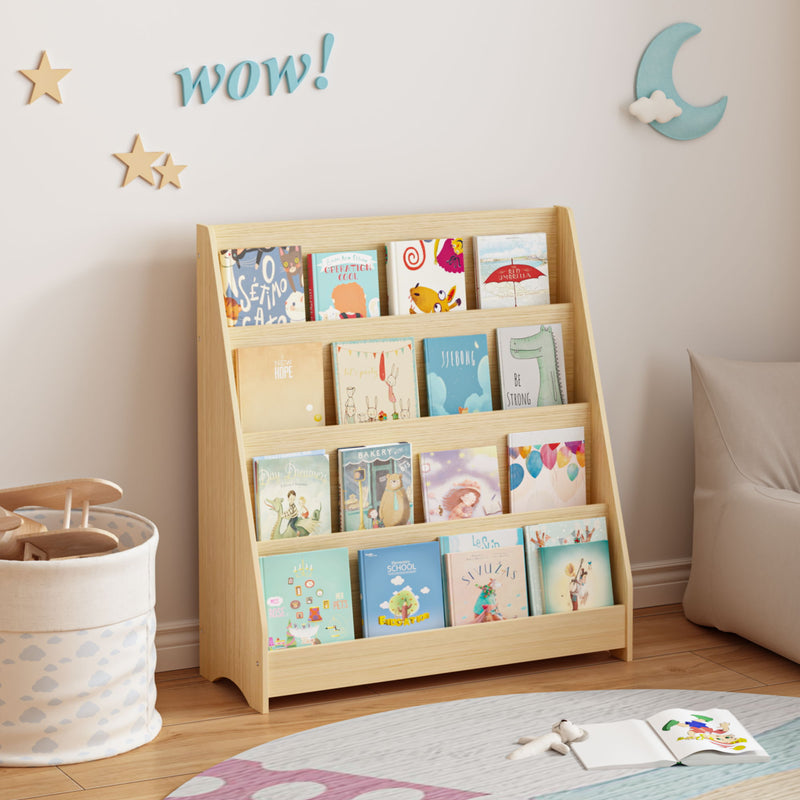 4 Tier Bookshelf, Toddler Book Display Shelves