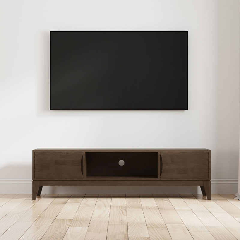 Harper - Low TV Media Stand - Walnut Brown