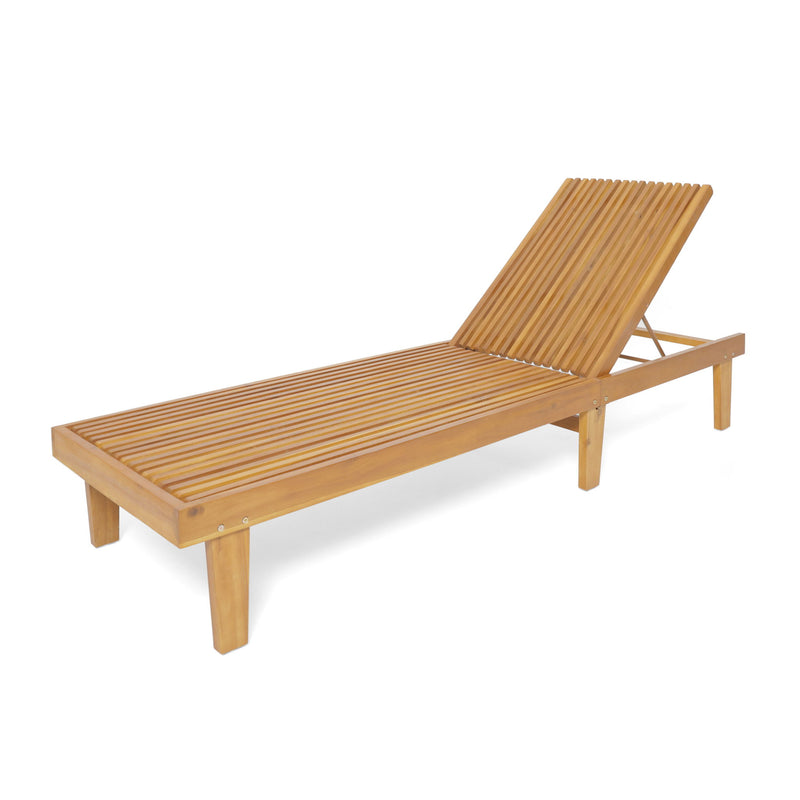 Nadine - Stylish Chaise Lounge Chair - Teak