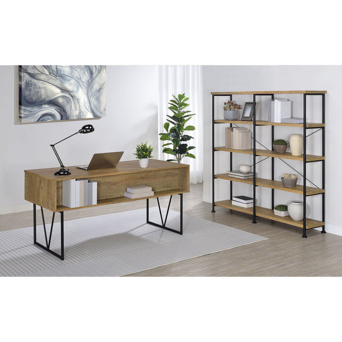 Vellun - 4 Drawer Writing Desk - Mango Color