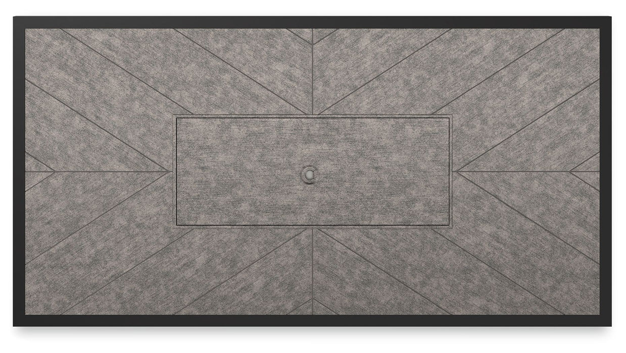 Beachcroft - Rectangular Fire Pit Table - Black / Light Gray