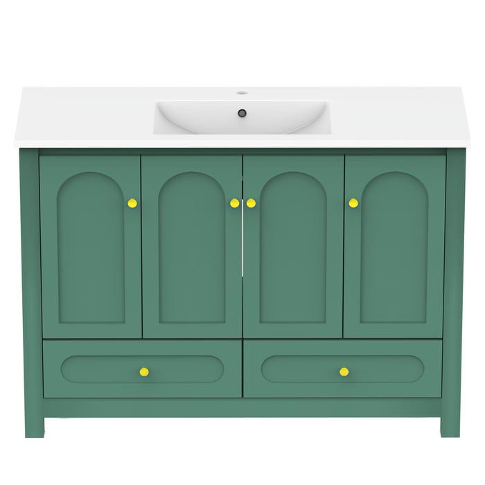 Bathroom Vanity With Sink Combo, 4 Soft Close Doors And 2 Drawers