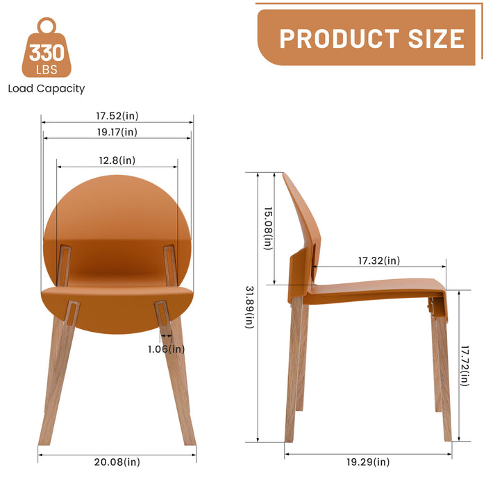 4 Piece Set Of Single Chairs With A Design Combining Modern And Traditional Elements