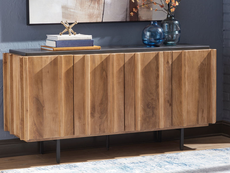 Quintavious - Accent Cabinet - Brown / Charcoal