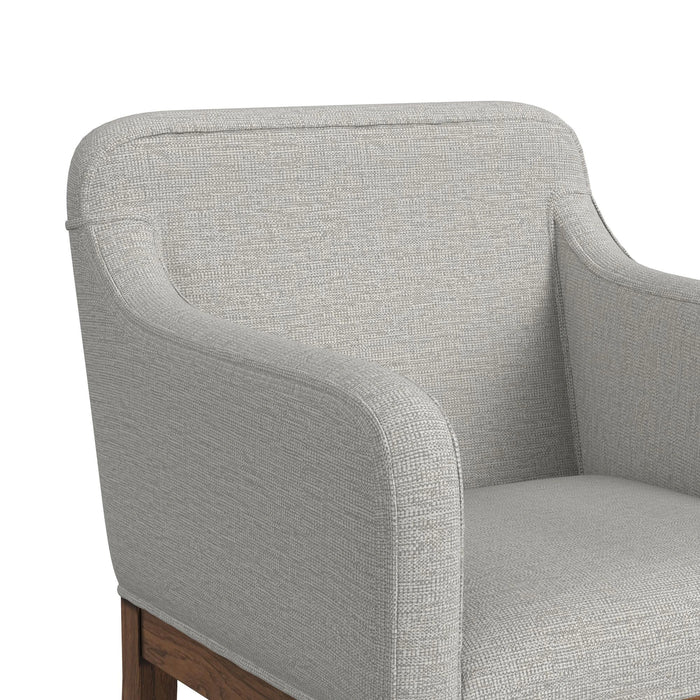 Glinda UPH Chair with Light Grey Fabric in Brown (2 Per Carton)