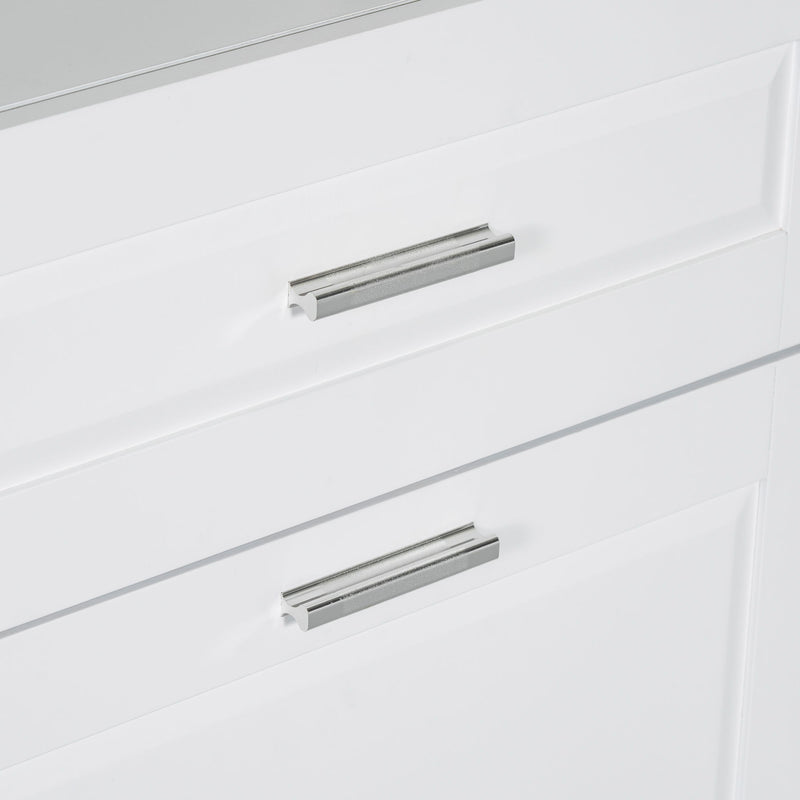 Tall Bathroom Cabinet With Tilt-Out Laundry Basket And Upper Storage