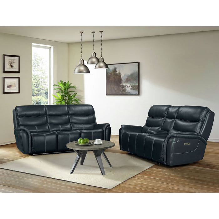 Aruba - Power Motion Sofa With Power Headrest - Pebble Navy