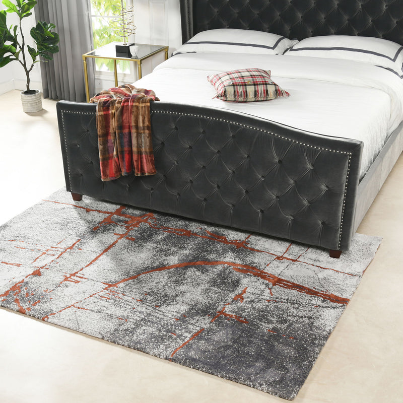 Quarry - 5' X 6.5' Abstract Area Rug - Gray