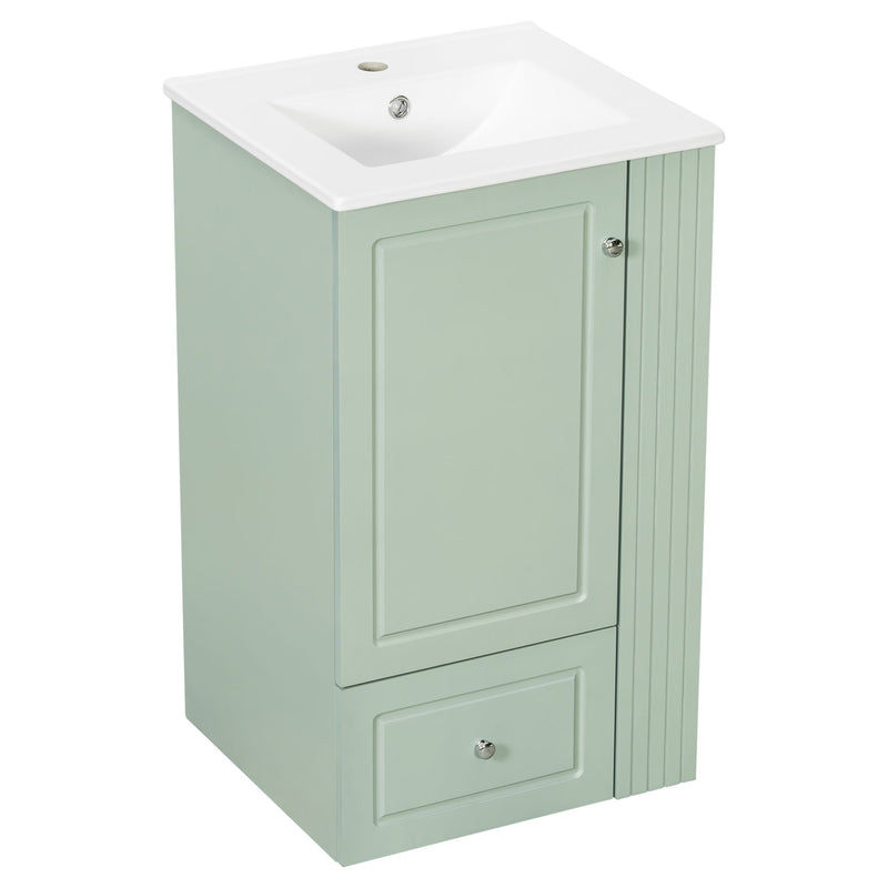Modern Freestanding Bathroom Vanity With Sink, Soft-Close Drawer, Towel Bar
