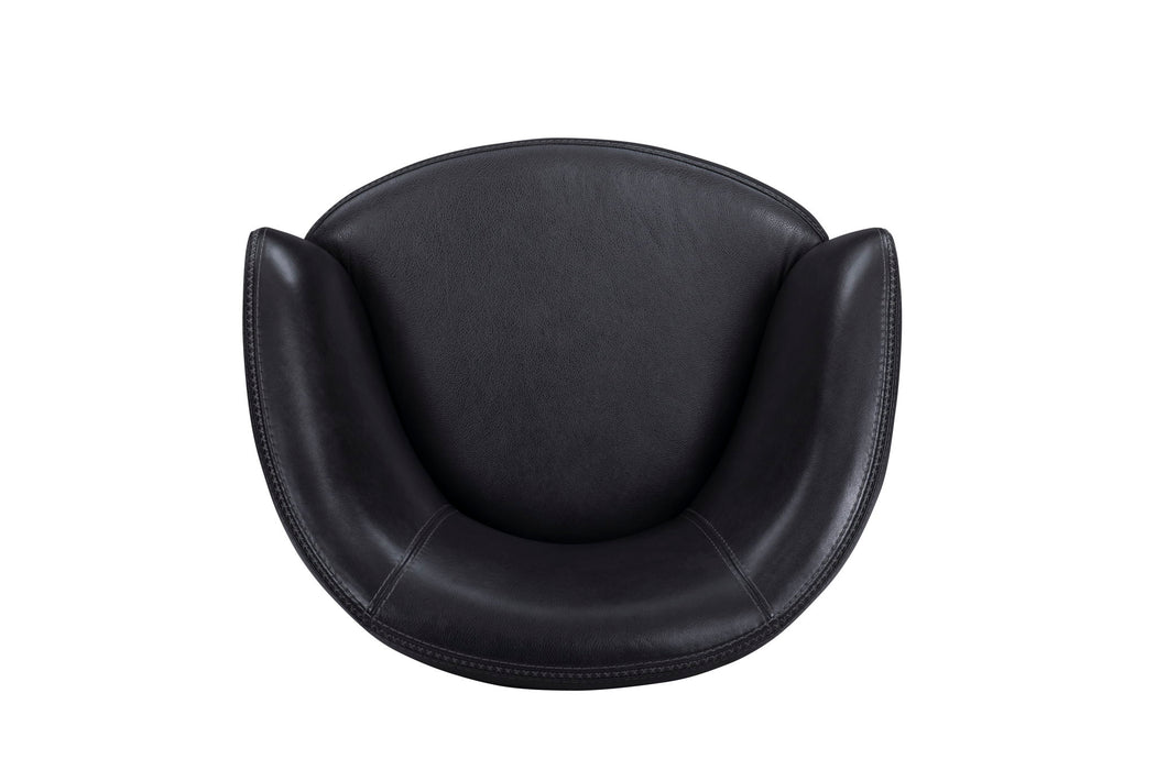 Barolo - 100% Italian Leather Swivel Club Chair (Set of 2)