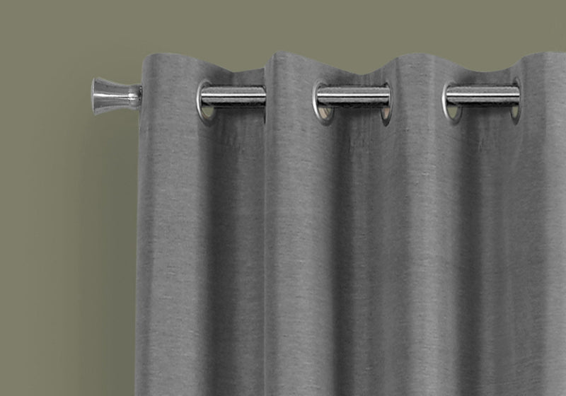 2 Pieces Set, Curtain Panel, Room Darkening, Grommet, Contemporary & Modern