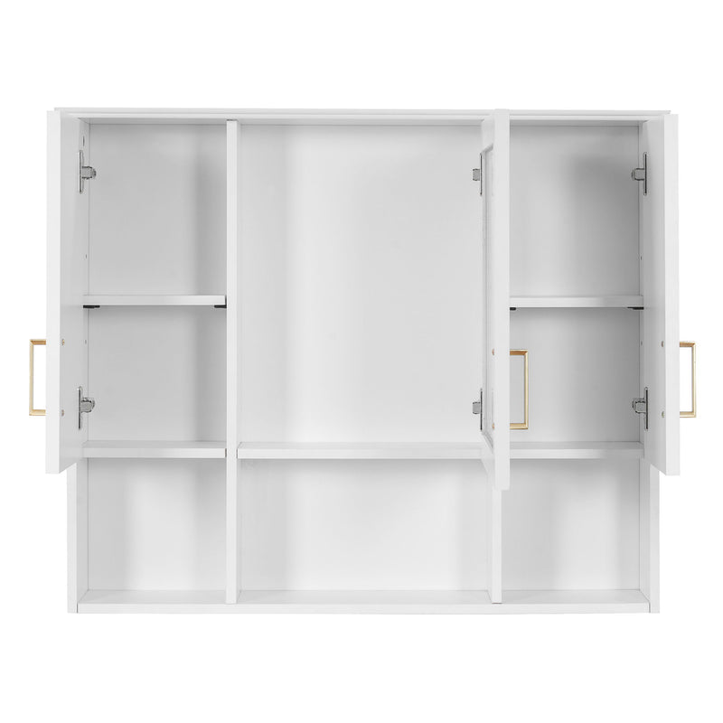 Modern Wall Mounted Medicine Cabinet With Adjustable Shelves, Soft Close Doors, High Define Mirror
