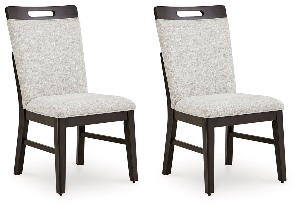 Neymorton - 7 Pc. - Rectangular Extension Table, 6 Side Chairs - Dark Grayish Brown