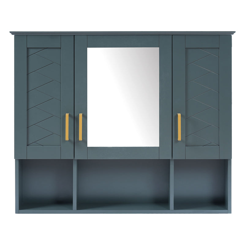 Modern Wall Mounted Medicine Cabinet With Adjustable Shelves, Soft Close Doors, High Define Mirror