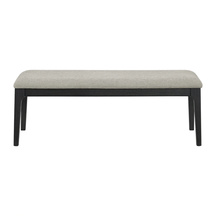 Garcia 6PC Dining Set with Table, 4 Chairs, and Bench in Black