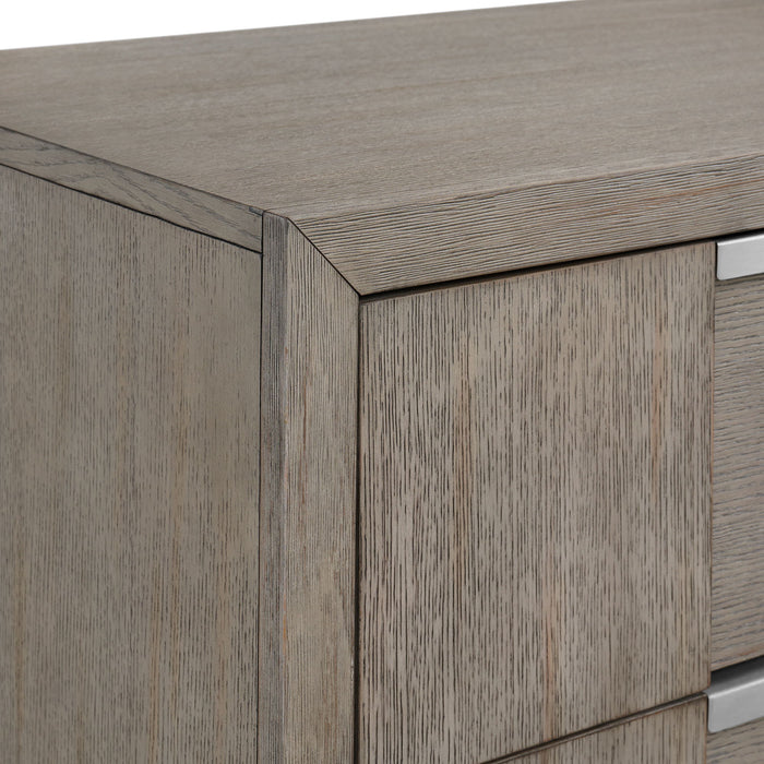 Kelis - 4 Piece Bedroom Set With Queen Panel Bed And LED - Gray
