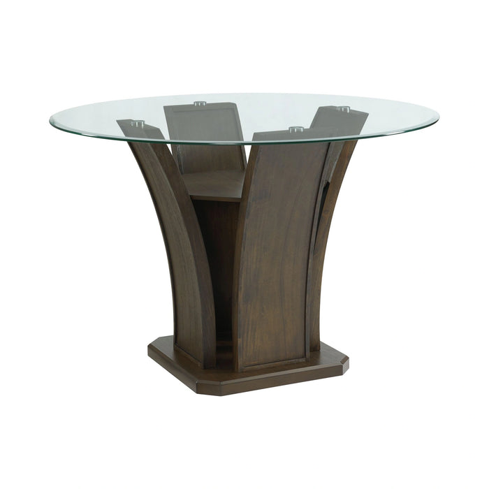 Dapper 5PC Round Dining Set in Walnut-Table & Four Chairs