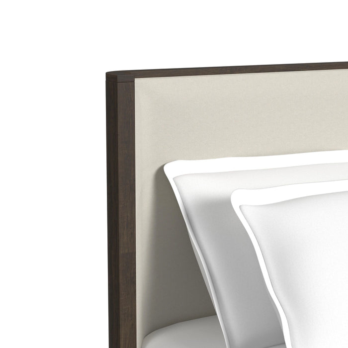 Sylvie UPH Bed with White Fabric