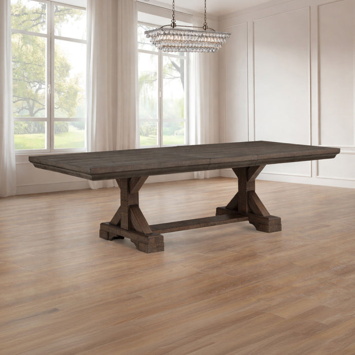 Augusta - Rectangle Dining Table - Rustic Brown