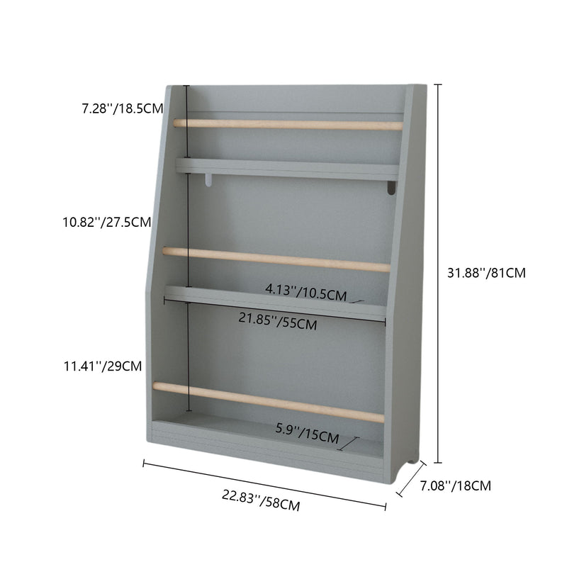 3 Tier Book Shelf, Compact Storage For Bedrooms