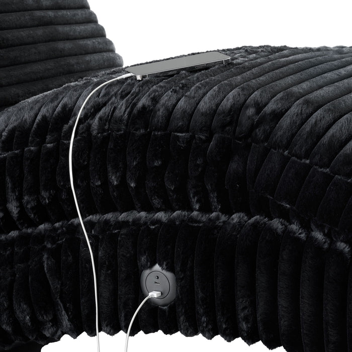 Nori - Chaise With Heat Massage, USBC, LED