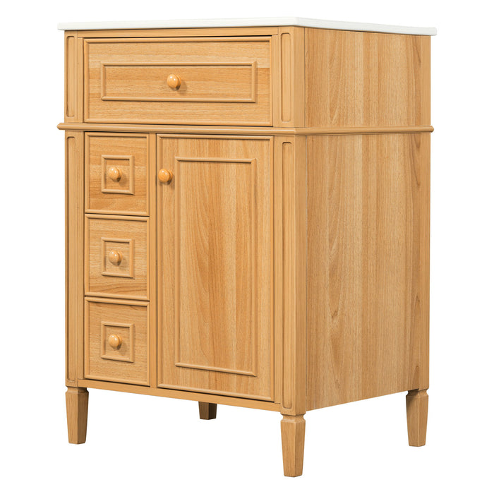 Bathroom Vanity With Flip Out Drawer, 2 Soft-Close Drawers