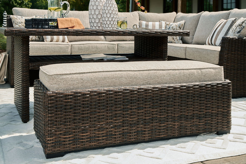 Brook Ranch - Sofa Sectional, Bench With Cushion (Set of 3) - Brown
