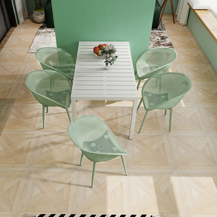 2 Piece Durable Single Chair With Hollow Out Design