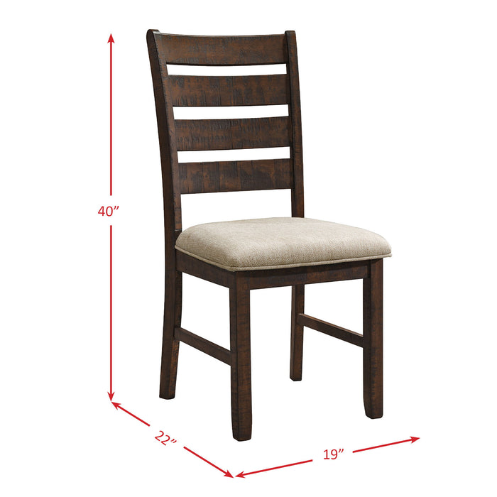 Jax - Ladder Back Side Chair (Set of 2) - Smokey Walnut