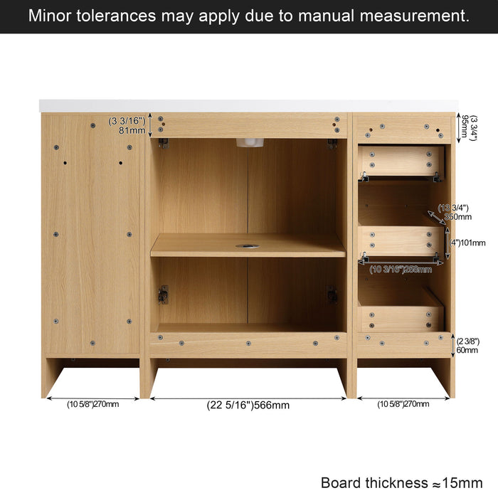 Floating Bathroom Vanity With Sink, Modular Cabinet