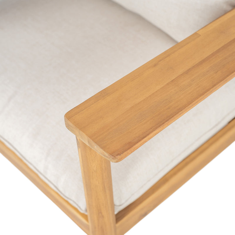 Terassi - Outdoor Lounge Chair (Set of 2) With Cushions - Beige / Light Teak