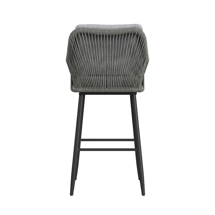 Bayhill Barstool with Grey Fabric in Black (2 Per Carton)