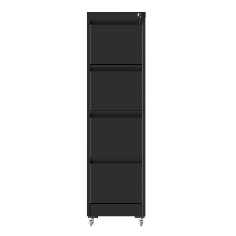 Drawer Metal Locking Vertical File Cabinet With Wheels Heavy Duty Lockable Storage