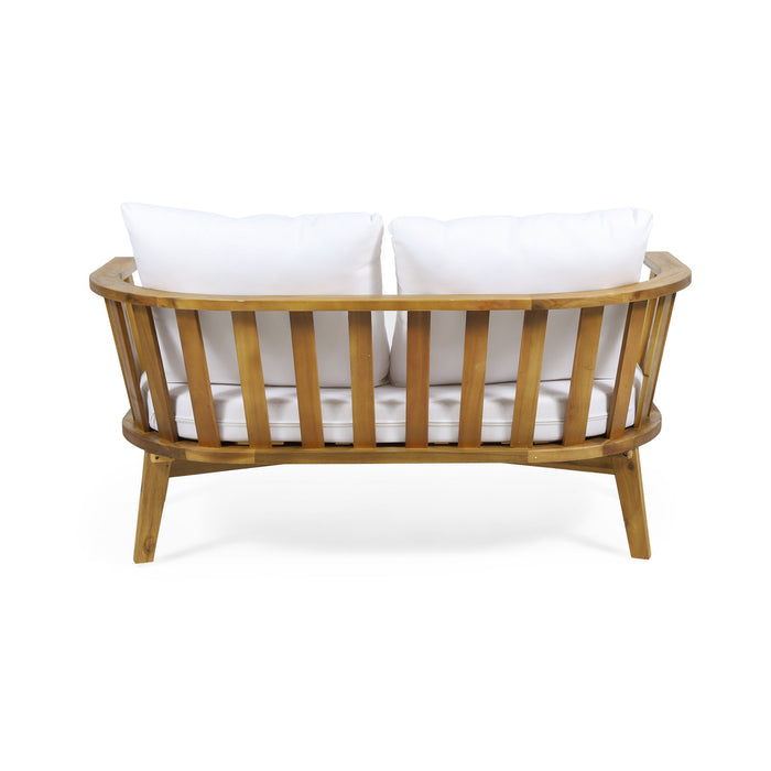 Patio Furniture Set, Outdoor Acacia Wood Patio Club Chair With Table