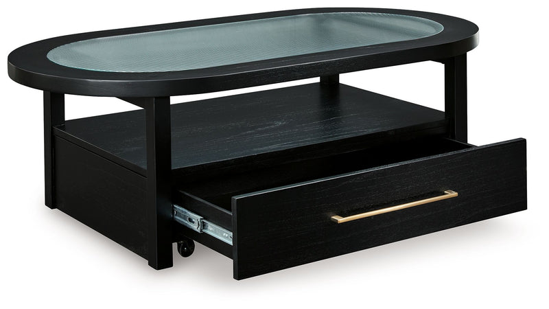 Winbardi - Oval Cocktail Table - Black