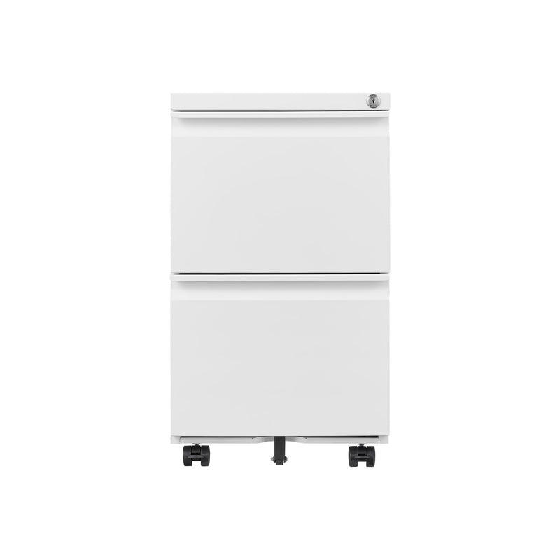 2 Drawer File Cabinet With Lock, Metal Under Desk Rolling Filing Cabinet Fits Letter / Legal / A4 Size For Home Office, Mobile Filing Cabinet