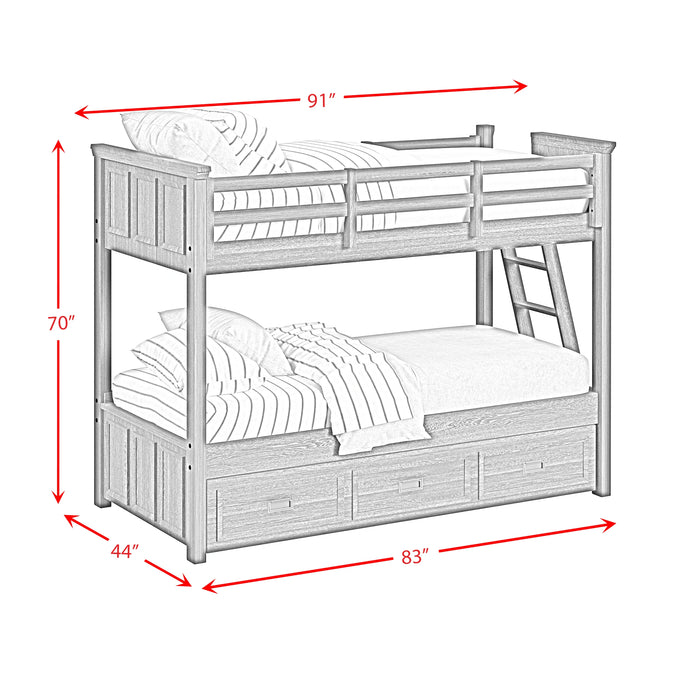 Hampton Kids Over Bunk with Ladder and Trundle