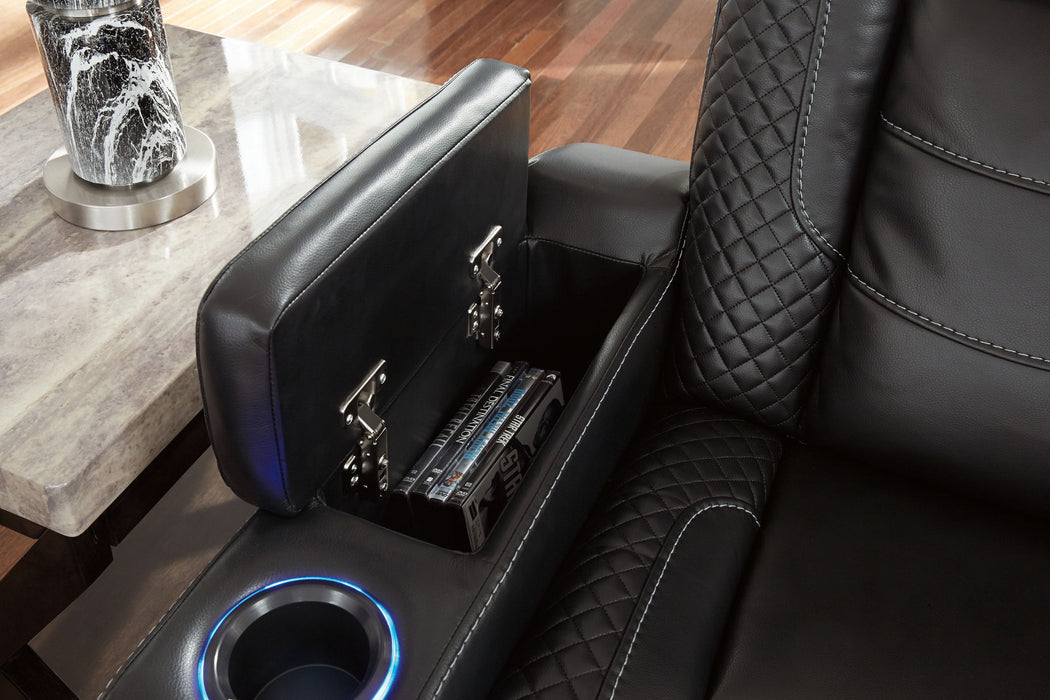 Party - Pwr Rec Loveseat/Con/Adj Hdrst - Midnight