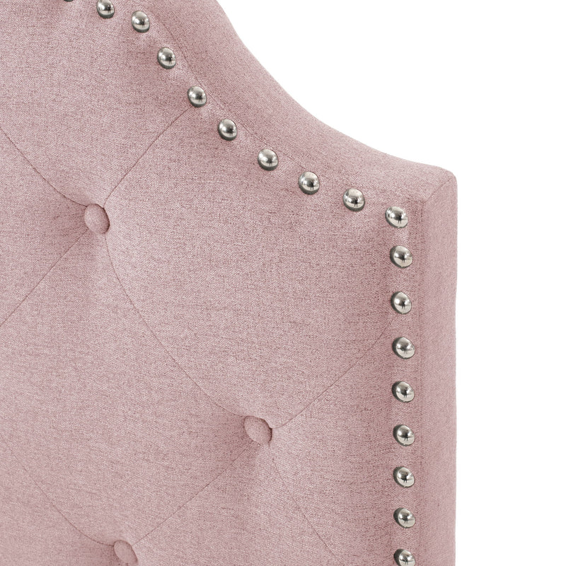 Flanner - Contemporary Fabric Upholstered Twin Headboard - Blush