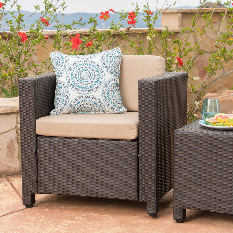 Stylish Outdoor Club Chair With Weather Resistant Cushions
