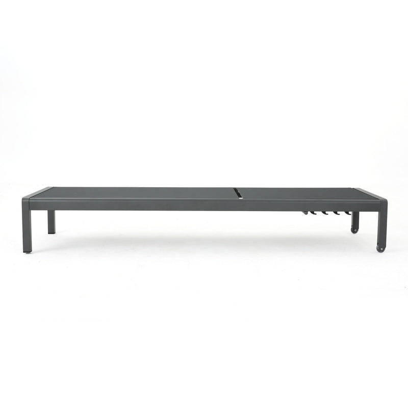 Outdoor Patio Chaise Lounge With 5 Reclining Positions