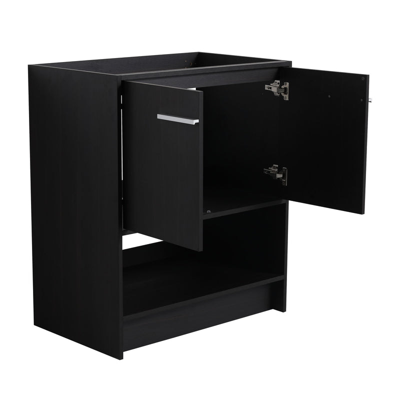 Modern Bathroom Vanity With Ceramic Sink, Freestanding Cabinet, Soft Closing Doors