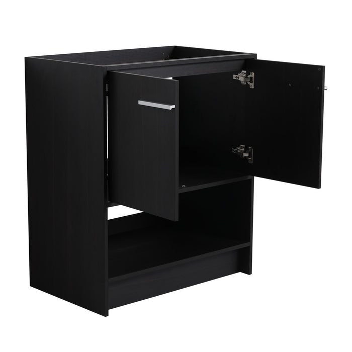 Modern Bathroom Vanity With Ceramic Sink, Freestanding Cabinet, Soft Closing Doors
