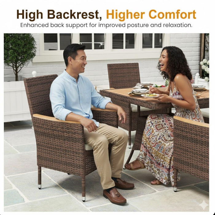 4 Piece All-Weather Patio Dining Chair Set