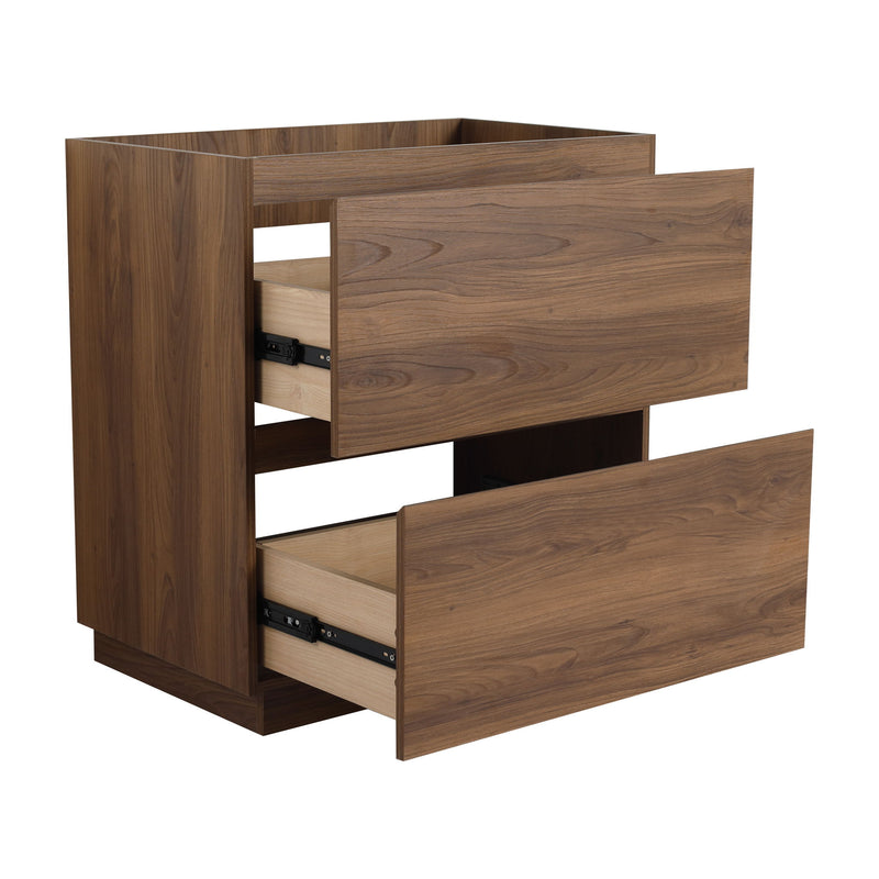 Modern Freestanding Bathroom Vanity Cabinet With Double Drawer