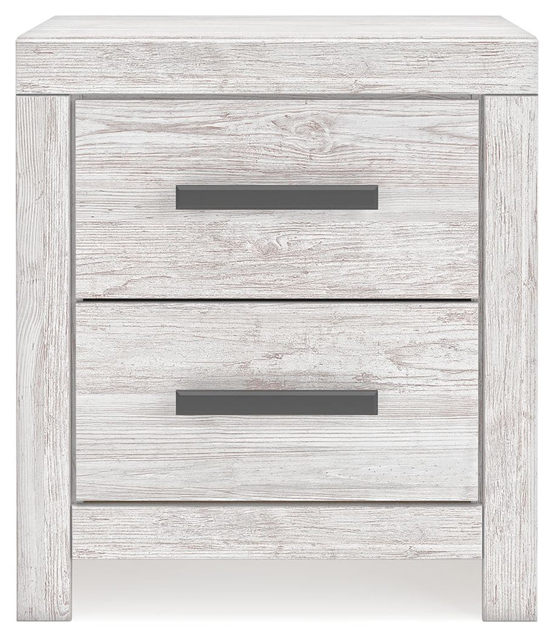 Cayboni - Two Drawer Night Stand - Whitewash