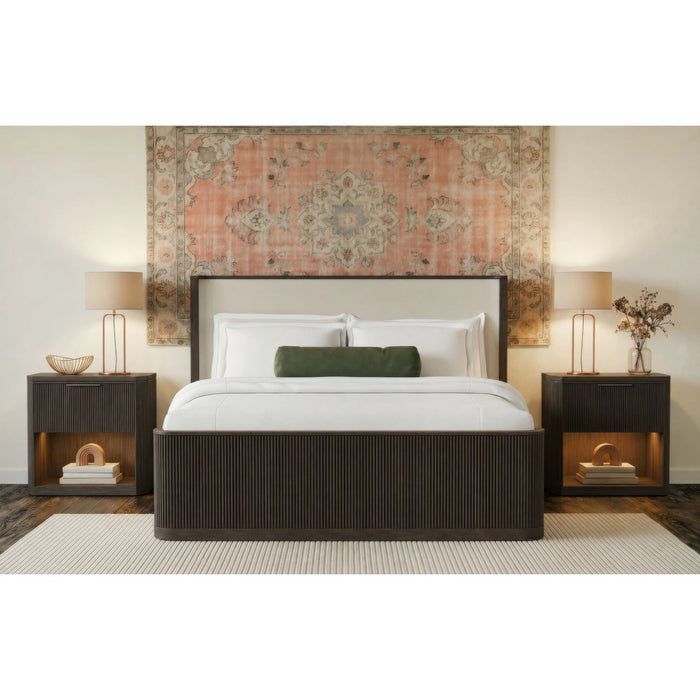 Sylvie UPH Bedroom Set with 2 Nightstands