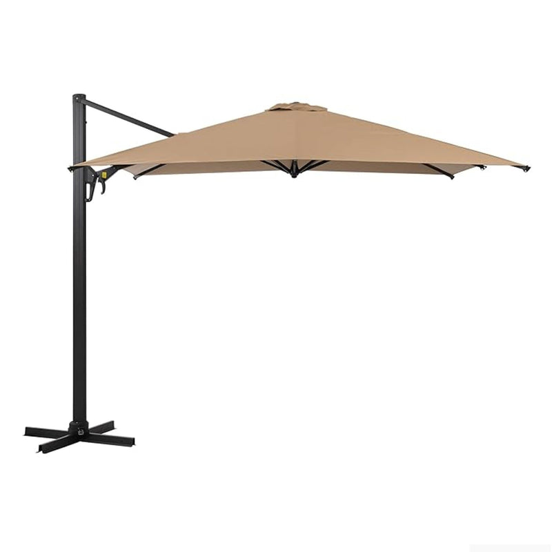 Round Cantilever Patio Umbrella With 360 Rotation & Infinite Tilt Adjustment
